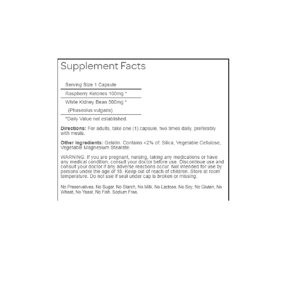 Viên uống hỗ trợ giảm cân Puritan's Pride Raspberry Ketones & White Kidney Bean 600mg Complex 60 viên | BigBuy360 - bigbuy360.vn