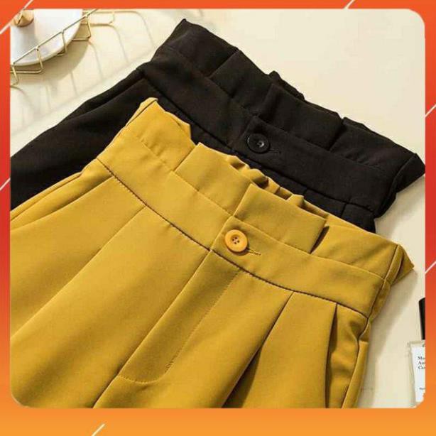 Quần baggy nữ cạp cao xếp ly sang chảnh [Hàng VNXK] chất vải tuyết mưa Hàn mát lạnh - siêu tôn dáng | BigBuy360 - bigbuy360.vn