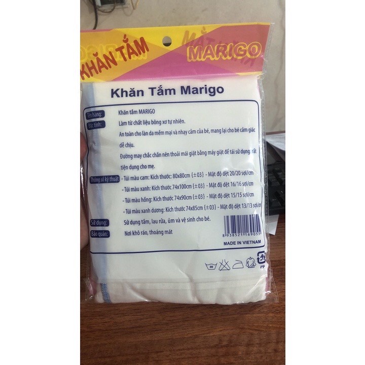 Khăn Tắm trắng MARIGO 4 lớp - 6 lớp