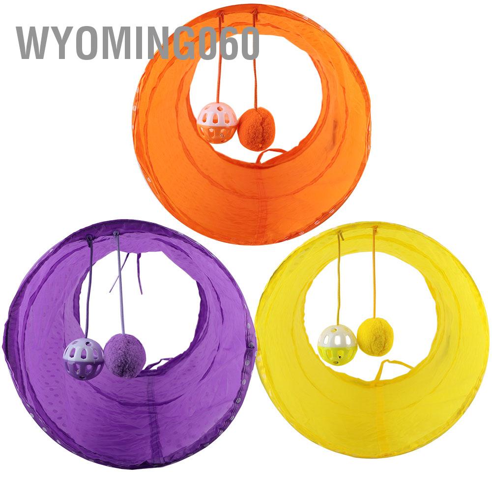 [Hàng Sẵn]  Lều chấm mèo có thể gập lại Đồ chơi đường hầm dài tương tác ẩn 【Wyoming060】
