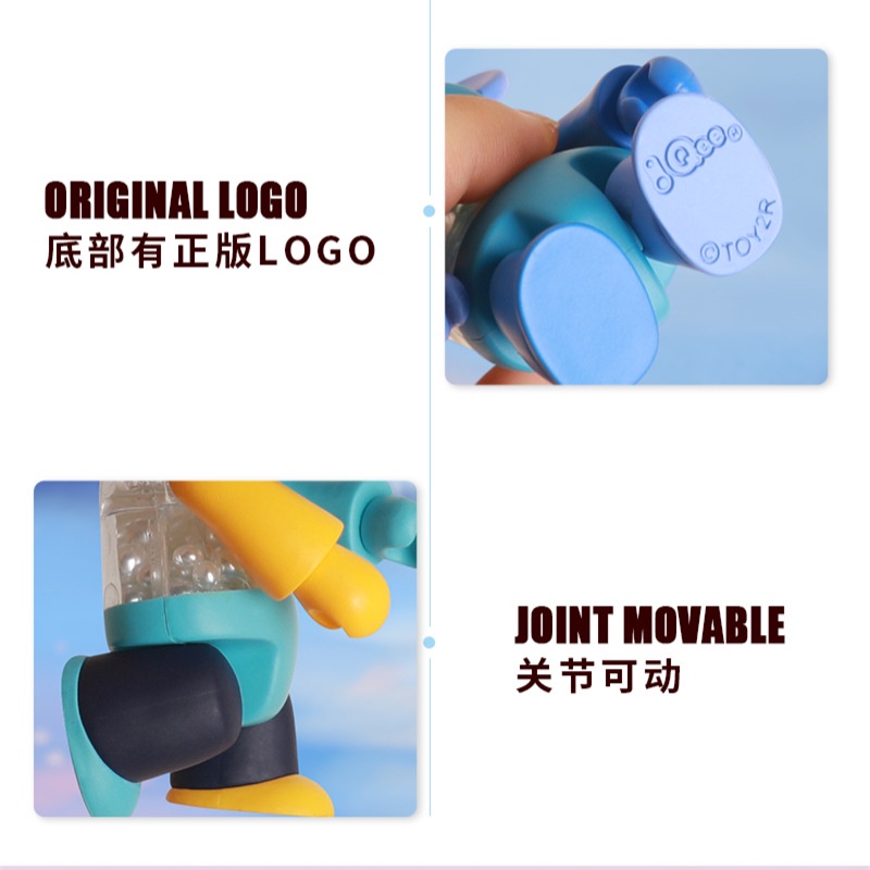 Lego QEE Hộp Mù Cầm Tay Netflix peripheral Hình Gấu Chơi Khuôn Lắp Ráp Thủ Công