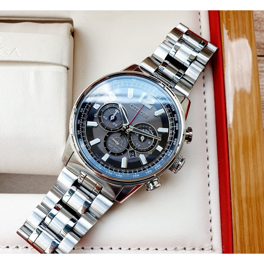 Đồng hồ nam chính hãng Citizen CA4370-52E - máy pin Eco-drive  năng lượng mặt trời, kính cứng, chức năng Chronograph