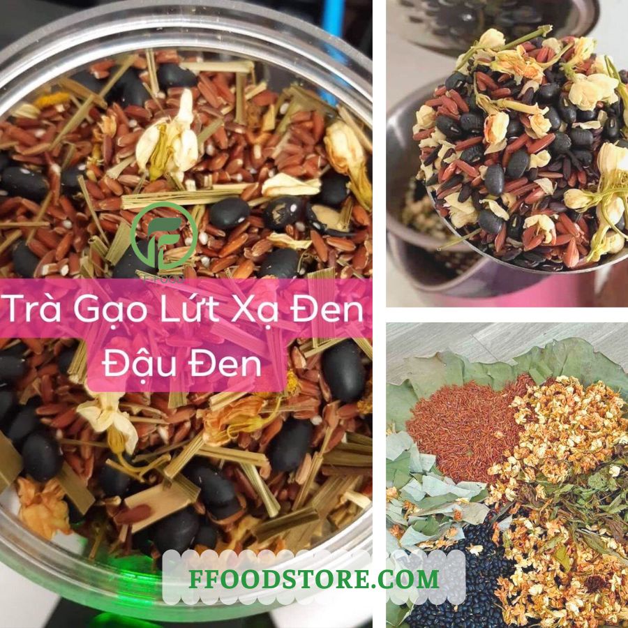 Trà Gạo Lứt Xạ Đen Đậu Đỏ Hũ 500Gram Mix Vị Thanh Lọc Cơ Thể Đẹp Da Hỗ Trợ Giảm Cân