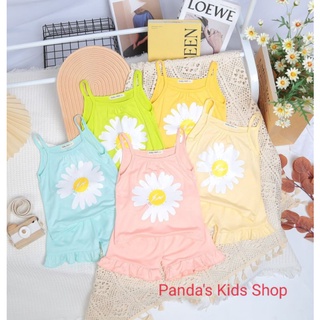 Bộ 2 dây minkymom hoa cúc thun lạnh chuẩn r