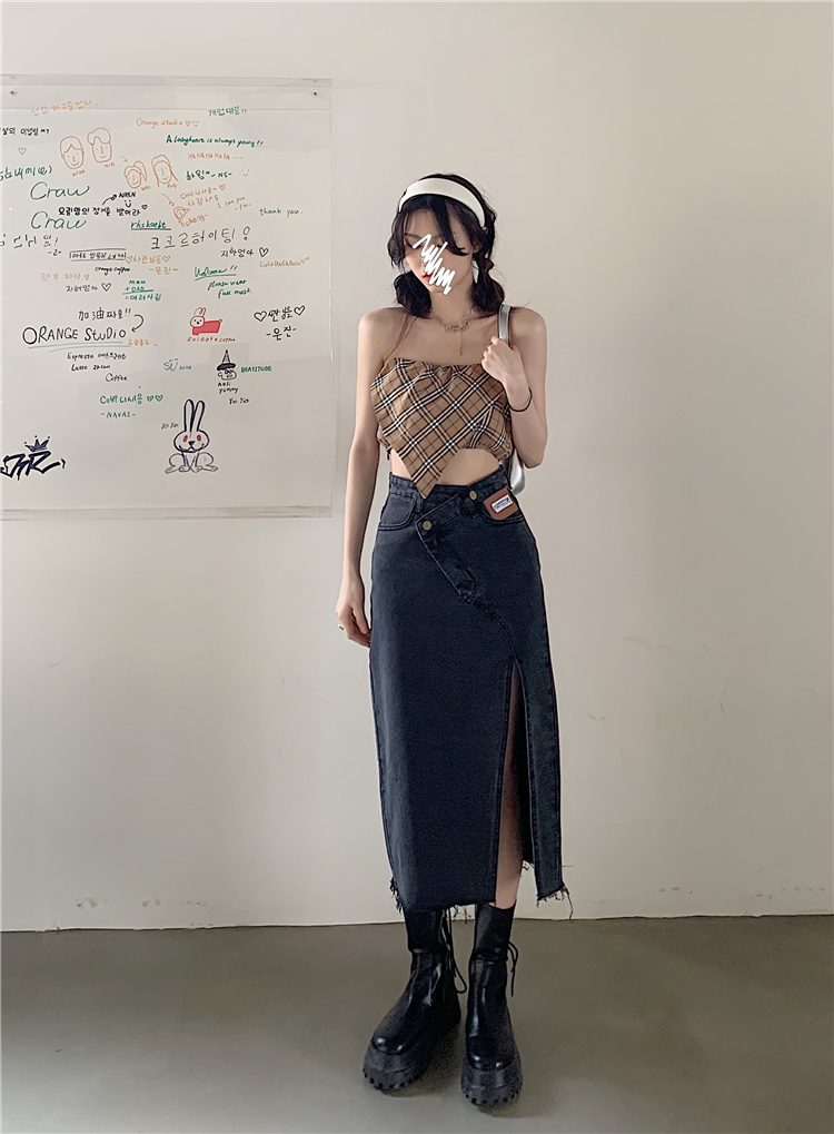 Chân Váy Jeans Lưng Cao Thời Trang Hè 2021 Cho Nữ | BigBuy360 - bigbuy360.vn