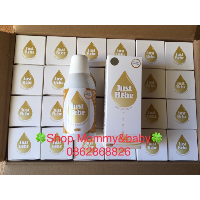 🌸🌸🌸Nước tắm trẻ em JUSTBEBE 250ML (Mẫu mới tương tự Amibebe)