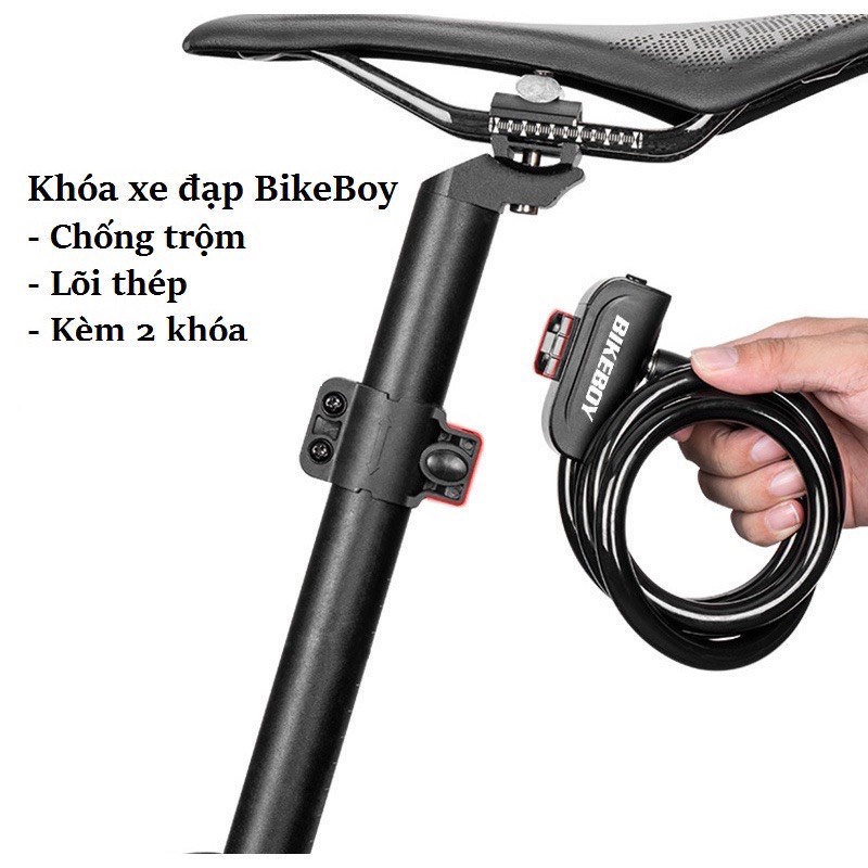 Khóa Xe Đạp Lõi Thép Bikeboy. Jinjian Chống Trộm Lõi Thép Phụ Kiện Xe Đạp Cao Cấp