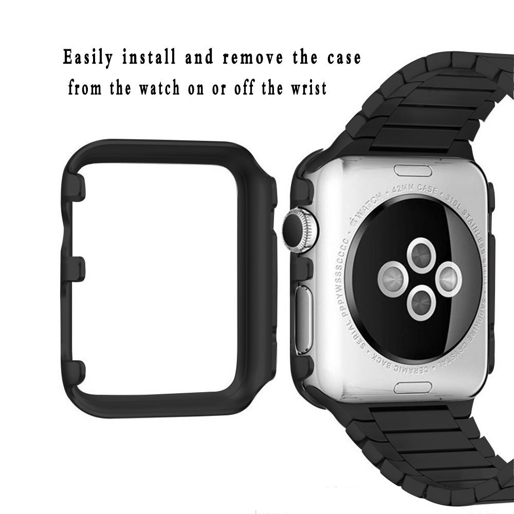 Ốp PC nhôm bảo vệ mặt đồng hồ Apple Watch 38mm 42mm 40mm 44mm 41mm 45mm series 7 6 SE 5 4 3 2 1