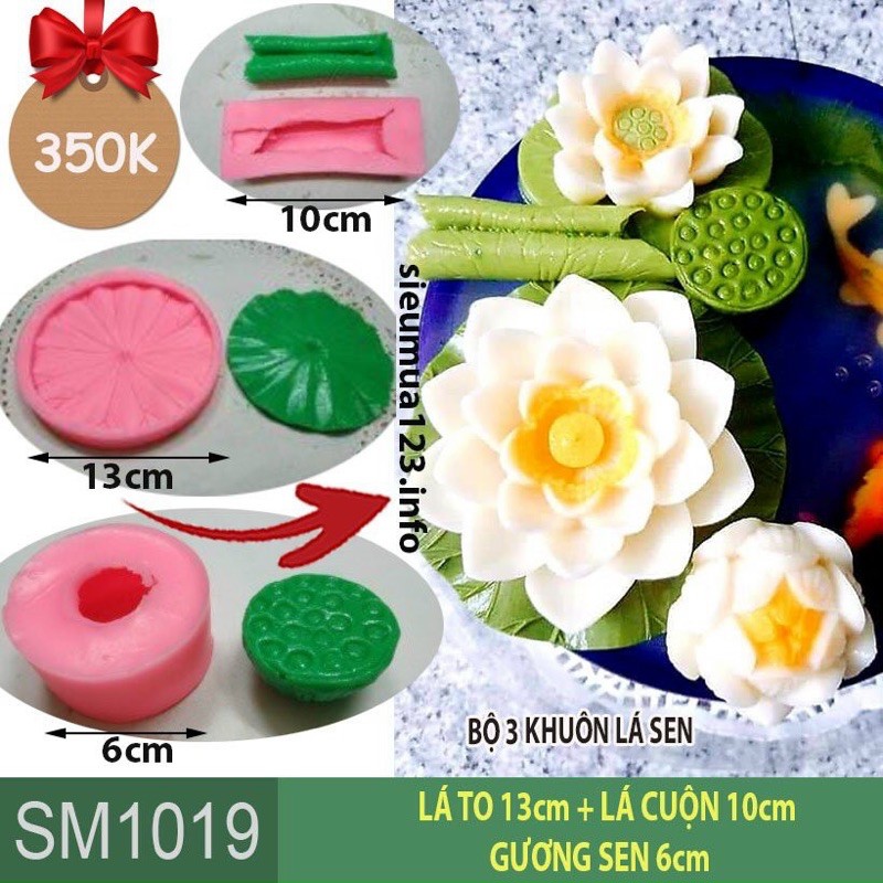 combo Kim 3D và khuôn làm bánh rau câu sen cá hoặc mua lẻ khuôn