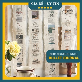 Hình dán sticker washi tape trang trí vintage hình dán retro TOGU trang trí sổ journal bullet journal junk journal