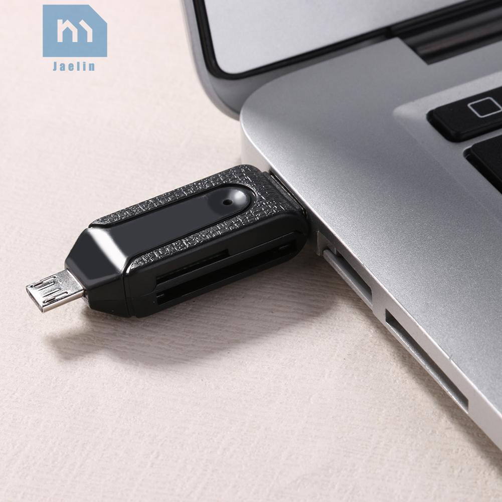 Jae•☼USB2.0 Micro USB OTG Card Reader for TF SD Memery Card for PC Mobile Phone✩