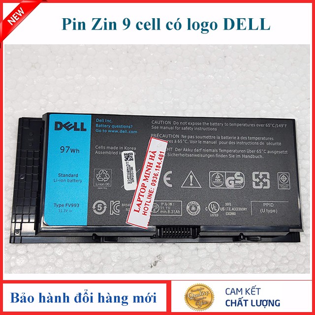 Pin laptop Dell Precision M4800 M4600 M6700 M4700 M6600 M6800 M50 FV993 T3NT1 97KRM 9GP08 KJ321 PG6RC R7PND X57F1 97WH