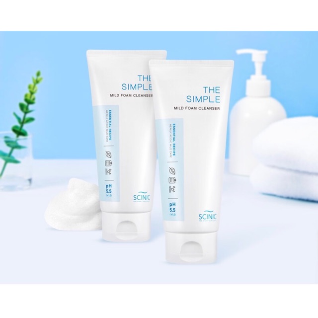 Sữa rửa mặt Scinic The Simple Mild Foam Cleanser 120ml | Shopee Việt Nam