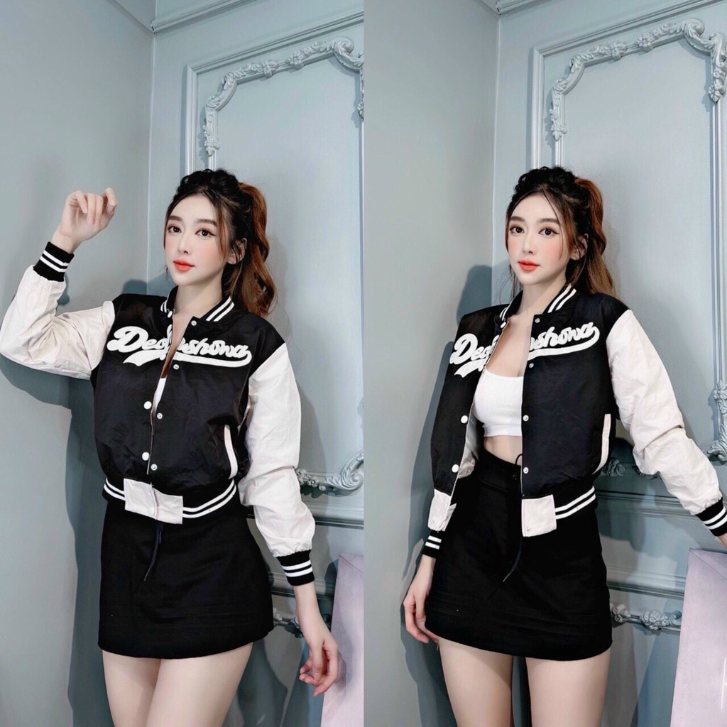 [ Miễn phí ship 2022 ] Áo khoác dù nữ, áo gió chống nắng 2 lớp  in chữ phối tay trắng nhiều màu cá tính , trẻ trung