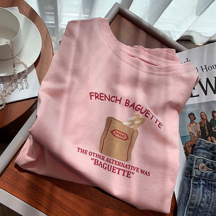 Áo Thun Tay Ngắn In Họa Tiết Dễ Thương Vui Nhộn Thời Trang Mùa Hè Cho Nữ