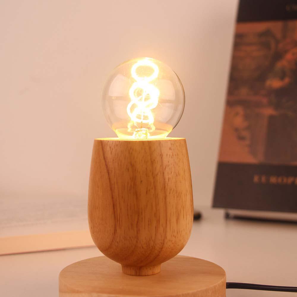 HARRIETT Giá Đỡ Đèn Ngủ Bằng Gỗ Hình Đa Giác Phong Cách Bohemian