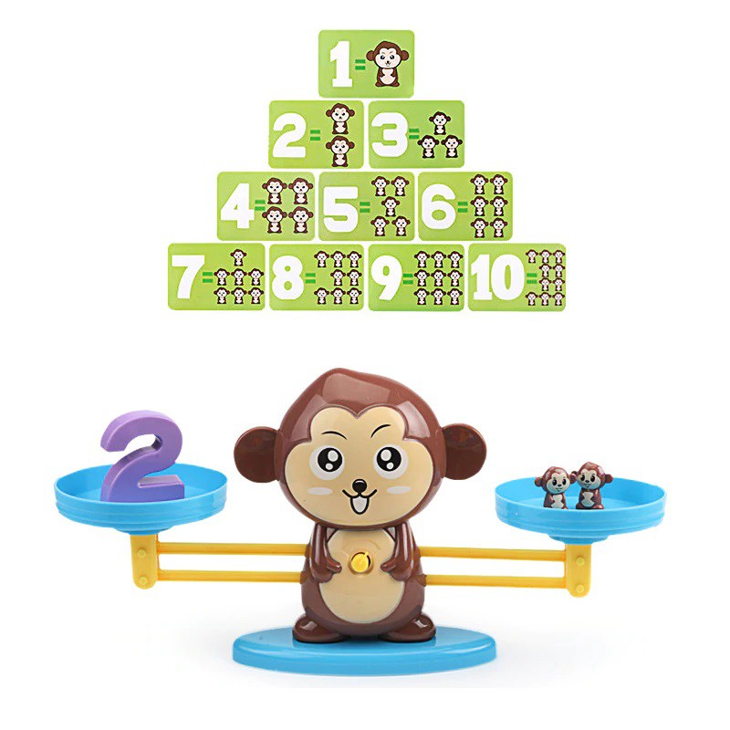 Đồ chơi con khỉ học toán cân bằng thông minh