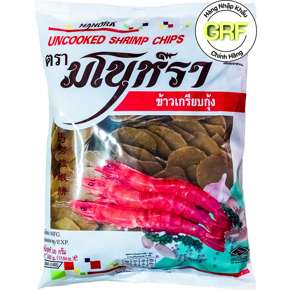 Bánh Phồng Tôm/Cua Chưa Chiên Manora 500g - Hàng Nhập Thái Lan