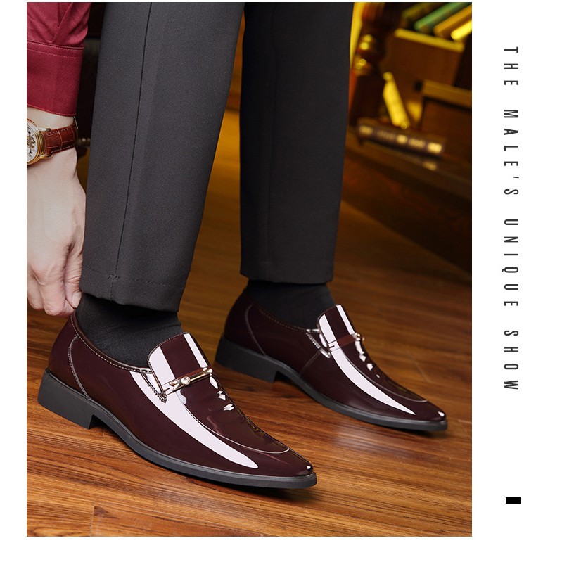 Giầy da nam bóng Italy GDN001