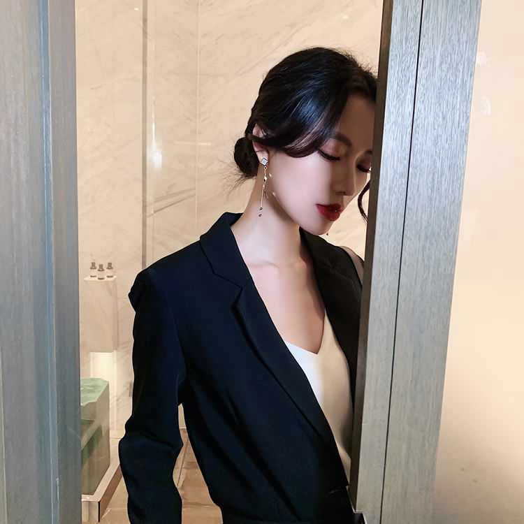 Đôi Bông Tai Dáng Dài Phối Tua Rua Đính Đá Thời Trang Cho Nữ