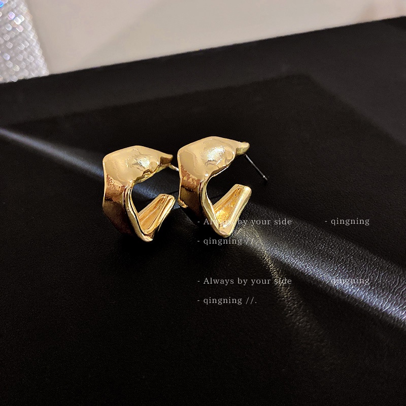 DREJEW Bông Tai Bạc 925 Kiểu Dáng Không Đối Xứng Độc Đáo Thời Trang Hàn Quốc Cho Nữ