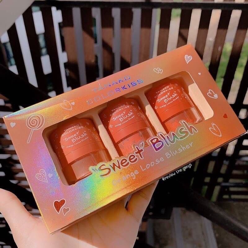 [ ẢNH THẬT ] Set 3 má hồng dạng bột Tanako Sweet Blush Organe Thái Lan | BigBuy360 - bigbuy360.vn