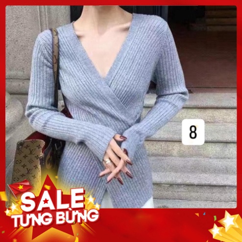 Áo len tăm body vạt chéo hàng QC | BigBuy360 - bigbuy360.vn