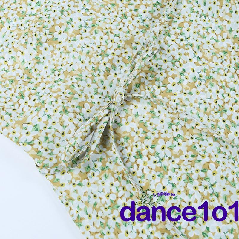 Đầm Khiêu Vũ 1O1 Không Tay Xẻ Sâu Họa Tiết Hoa