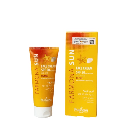 Kem chống nắng Farmona sun face cream oil free Spf 50 không bóng nhờn cho da dầu mụn