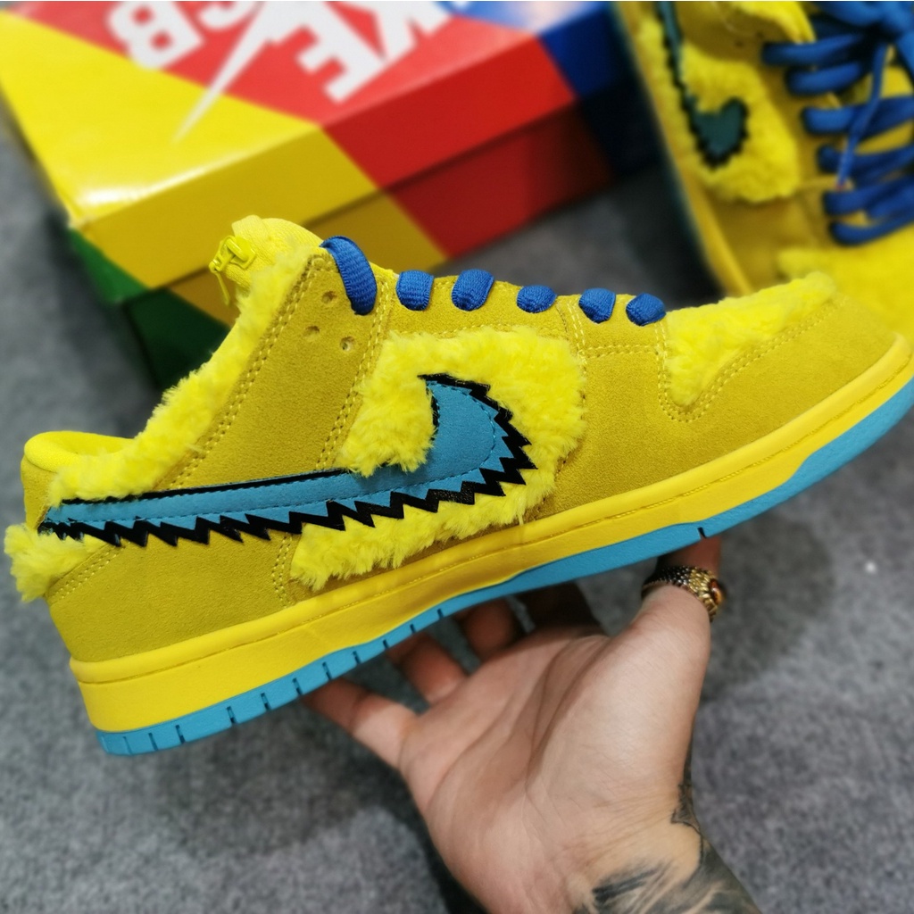 Giày thể thao Sneaker SB DUNK GREATFUL dead bear opti yellow