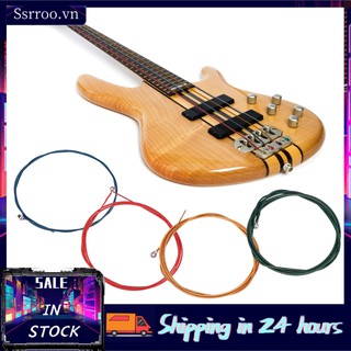 1 Bộ Dây Đàn Guitar Bass Bằng Thép 1st-4th Nhiều Màu
