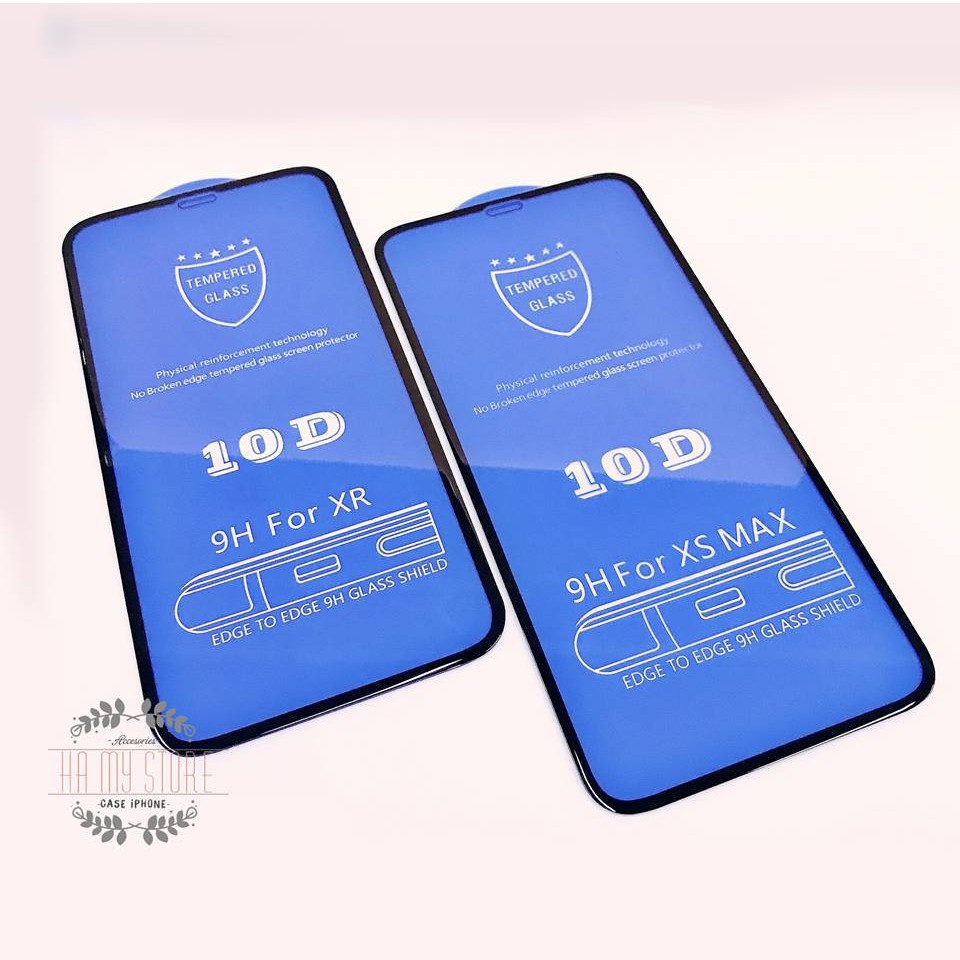 COMBO 3 KÍNH CƯỜNG LỰC 10D FULL MÀN IP ĐỦ DÒNG MÁY 6/7/6+/7+/8+/X/XS MAX
