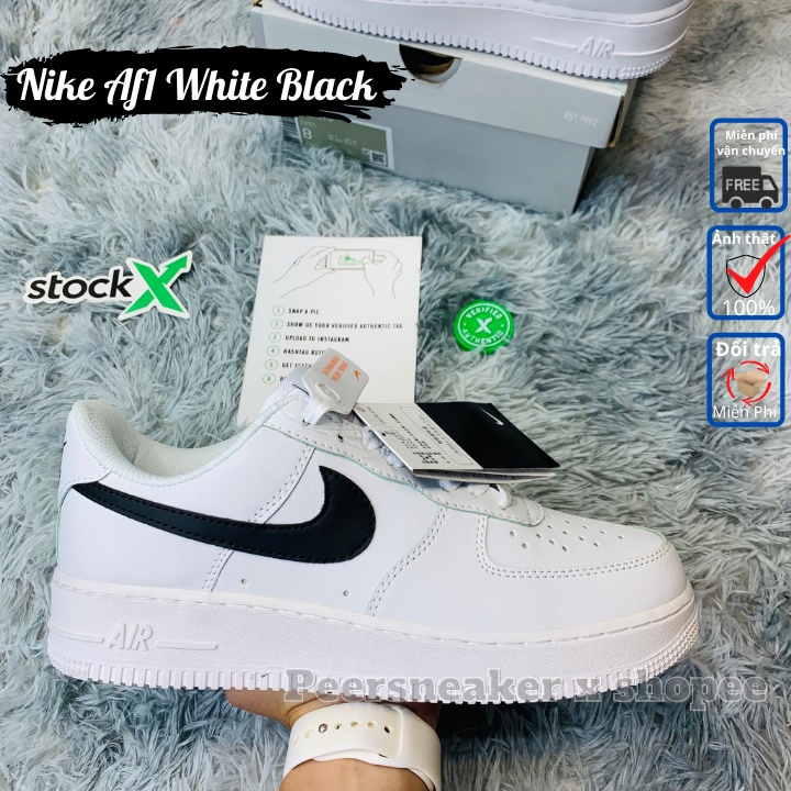 Giày Nike trắng đen air force 1 one black white nam nữ hàng TC