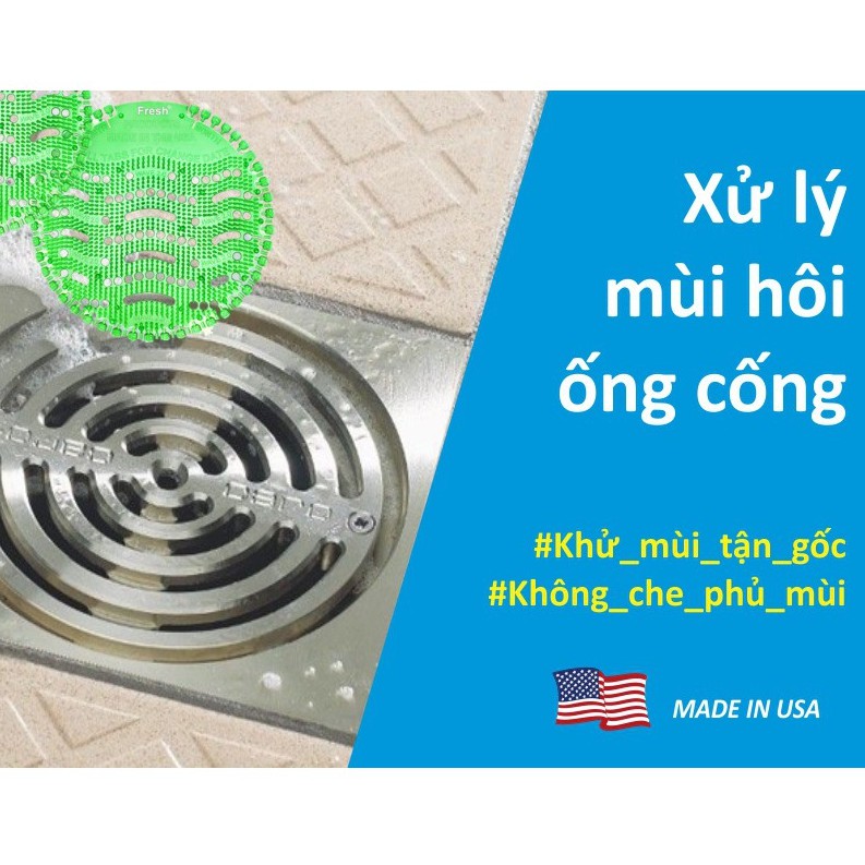 Lưới Khử Mùi Bồn Tiểu Lỗ Cống ECODEALS Wave Fresher - Hiệu quả vượt trội - 18 x 18 cm