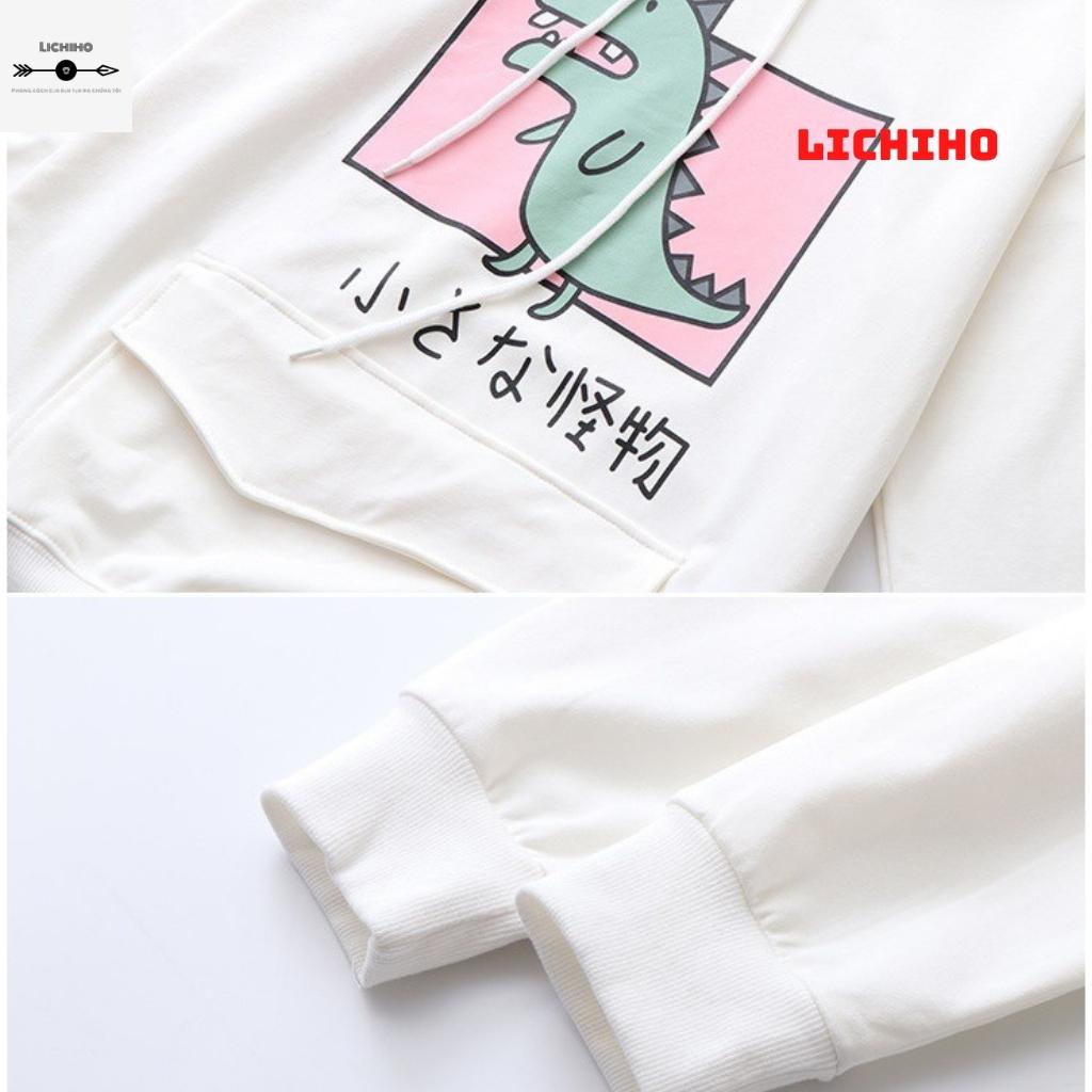 Áo hoodies unisex form rộng KHỦNG LONG AKNM15 LICHIHO jacket nỉ hottrend nam nữ rẻ đẹp dành cho học sinh sinh viên | BigBuy360 - bigbuy360.vn