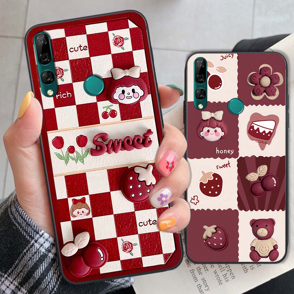 Ốp Huawei Y9 2019 / Y9 Prime 2019 in hình trái tim, caro kẹo ngọt đầy cá tính siêu đẹp siêu chất