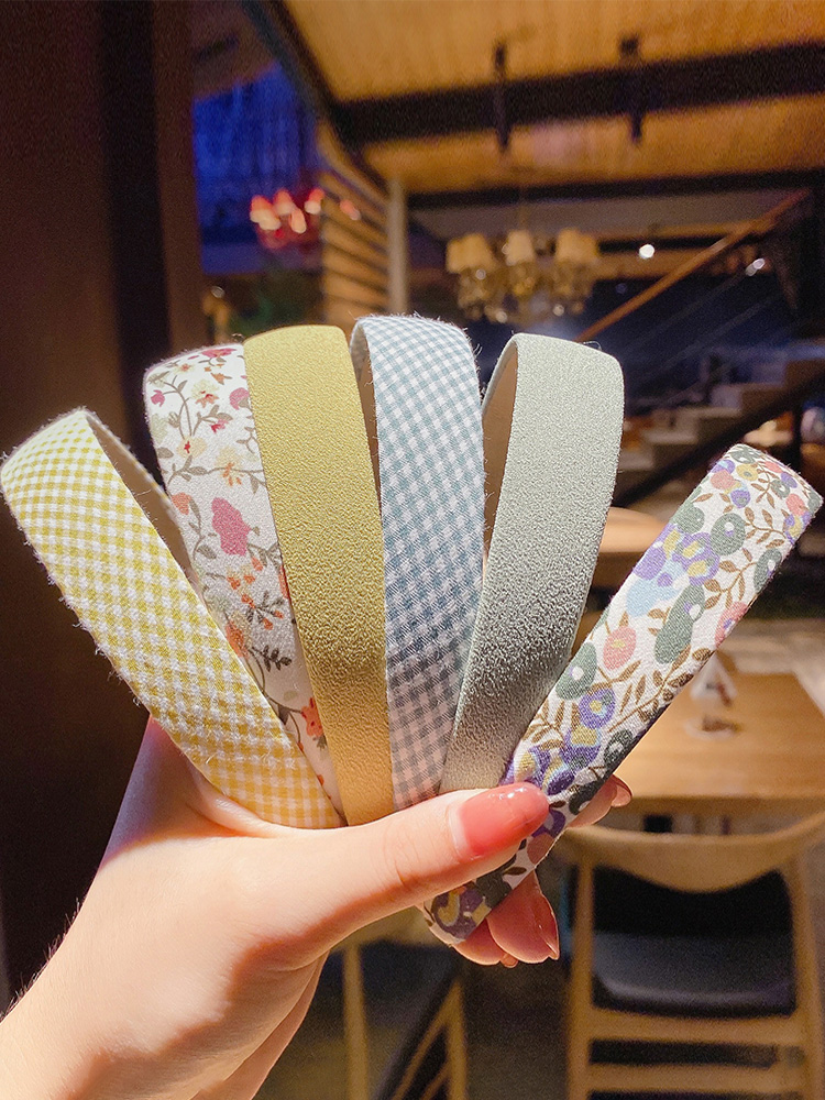 Băng đô chống trượt trang trí họa tiết đơn giản thời trang phong cách Hàn Quốc