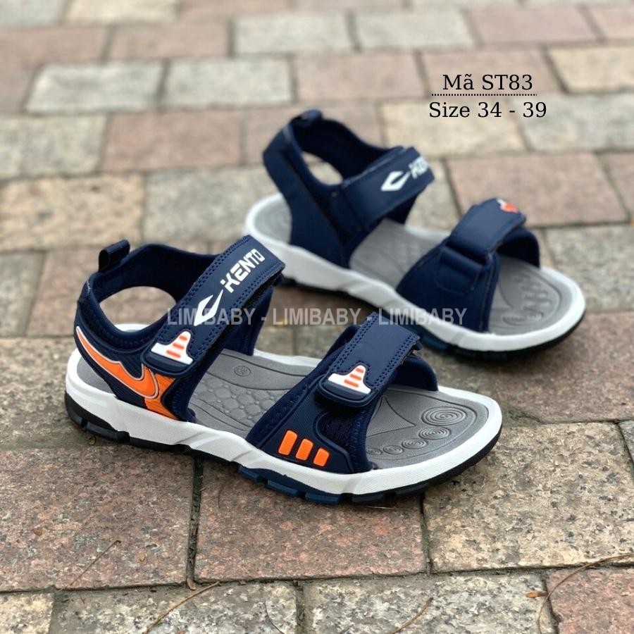 Sandal bé trai quai ngang thể thao năng động và cá tính hãng Kento cho trẻ em học sinh tiểu trung học 7 - 12 tuổi ST83