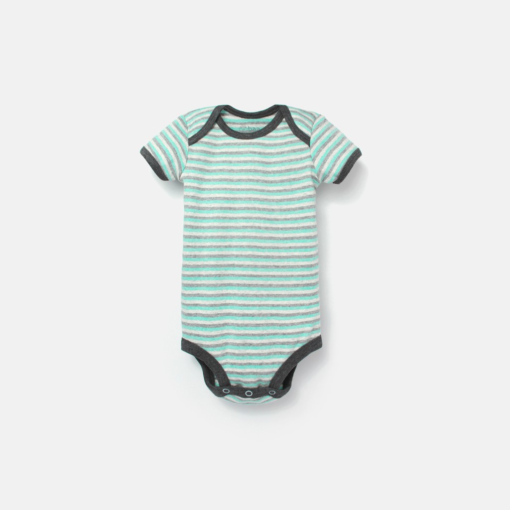 Bodysuit sơ sinh BAA BABY ngắn tay hình thêu cho bé trai từ 0-12 tháng - BN-BD01N