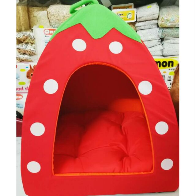 Ngôi nhà dâu (có nệm nằm cho chó mèo..)