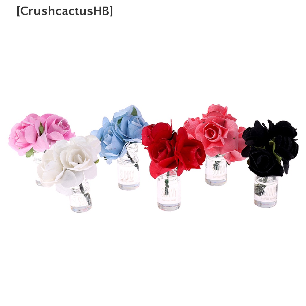 [CrushcactusHB] Chậu Kính Trồng Hoa Hồng Mini 1 / 12 Trang Trí Nhà Búp Bê