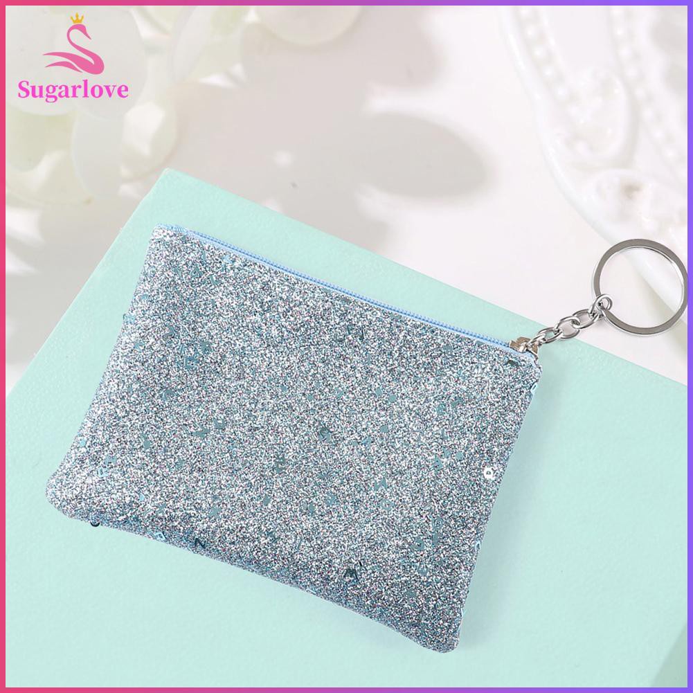 Beautiful ❤SG Korean Glitter Wallet Women Zipper Card Purse Mini Money Bag Key Holder