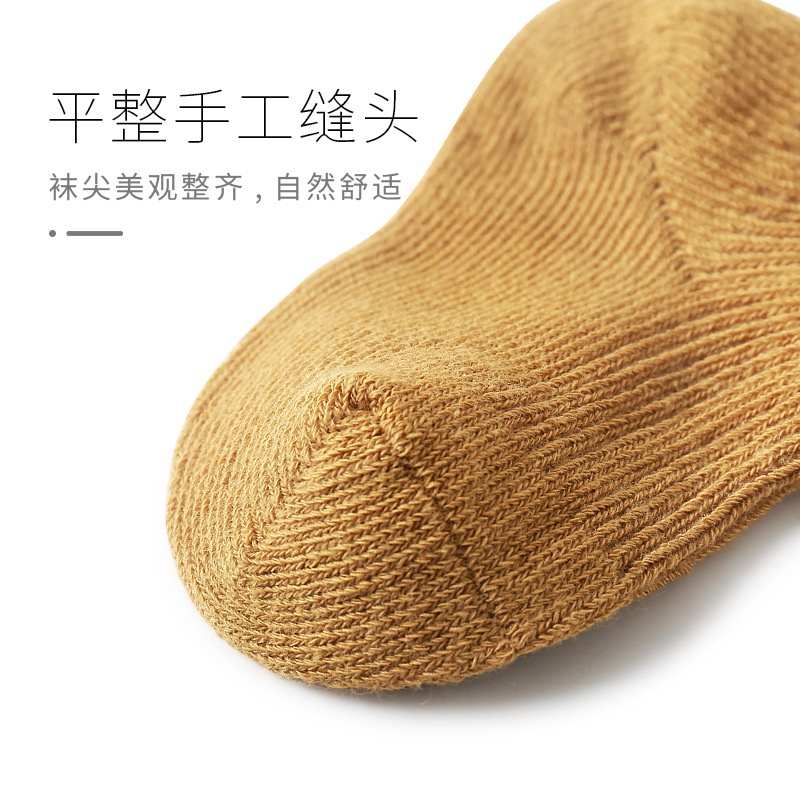 Set 3 Đôi Vớ Cotton Màu Sắc Đơn Giản Cho Bé Sơ Sinh