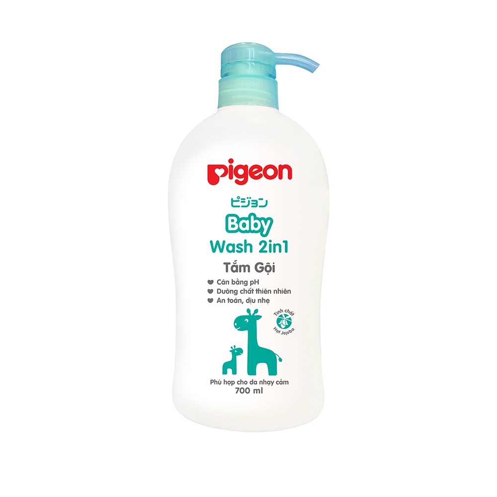 Tắm Gội 2 in 1 Jojoba Pigeon cho bé 700ml