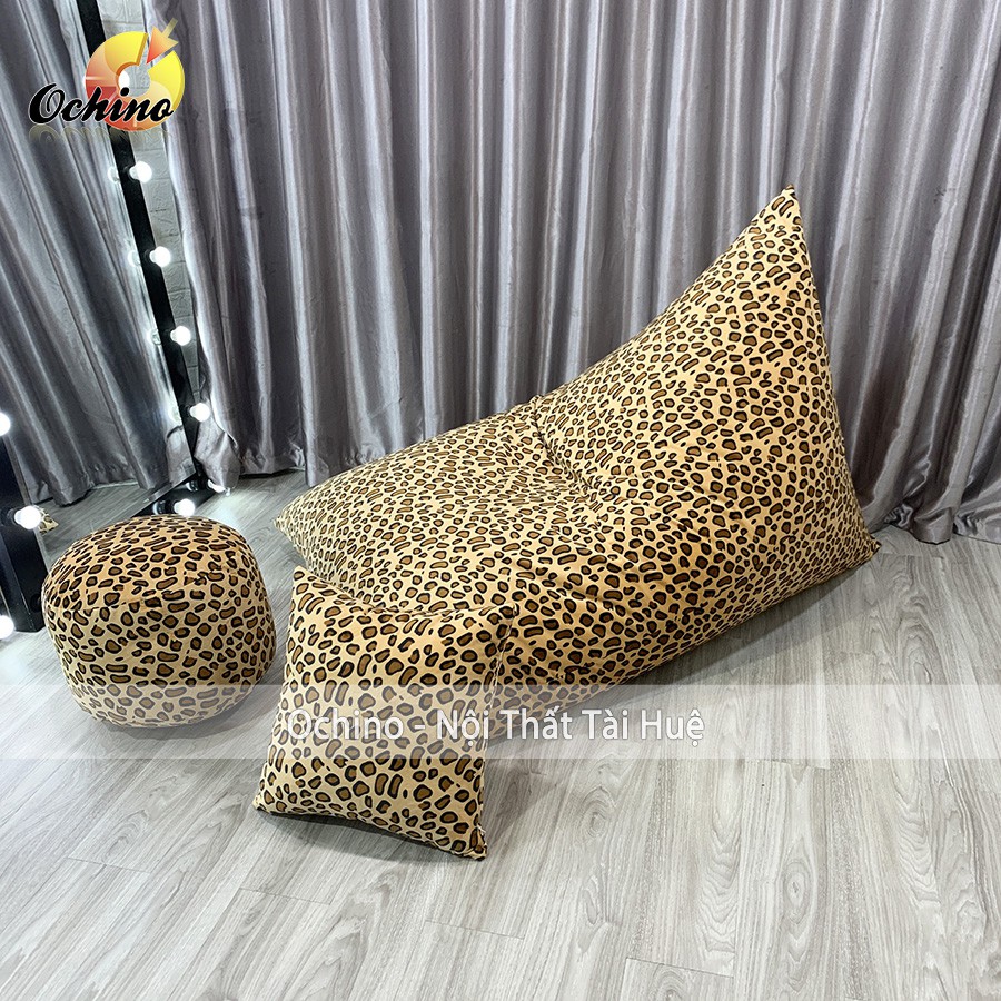 Ghế Lười Hạt Xốp Dáng Sofa Thuyền Thư Giãn Phong Cách Hiện Đại Size To Cực Sang Chảnh ( Đã Kèm Hạt Xốp)