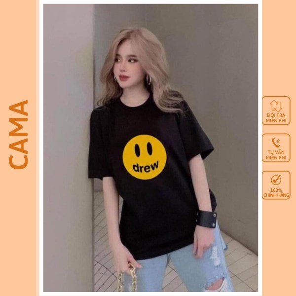 [Mã 44FASHIONSALE1 giảm 10K đơn 50K] Áo phông nam nữ unisex form rộng tay ngắn in hình cổ tròn Cama Store M283