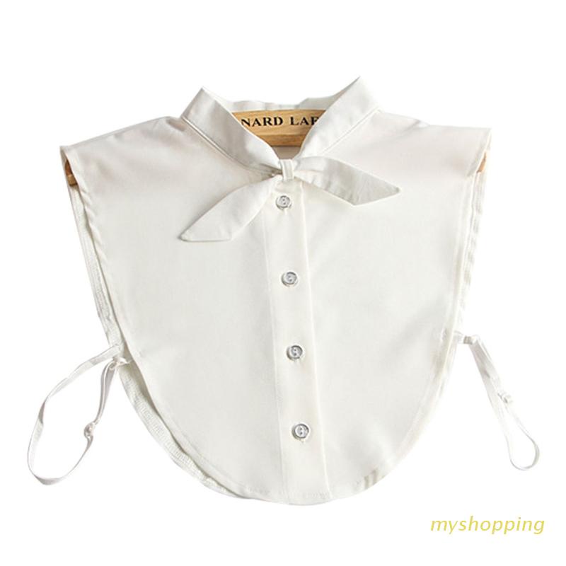 Cổ áo sơ mi giả thắt nơ màu sắc thời trang cho nữ