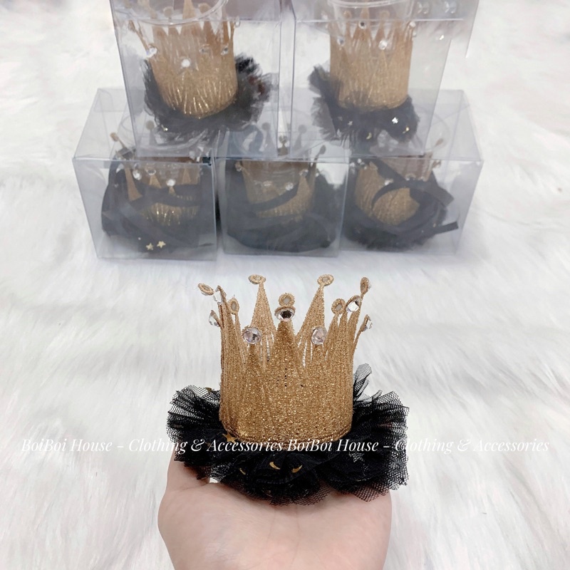 Kẹp tóc sinh nhật vương miện cho bé