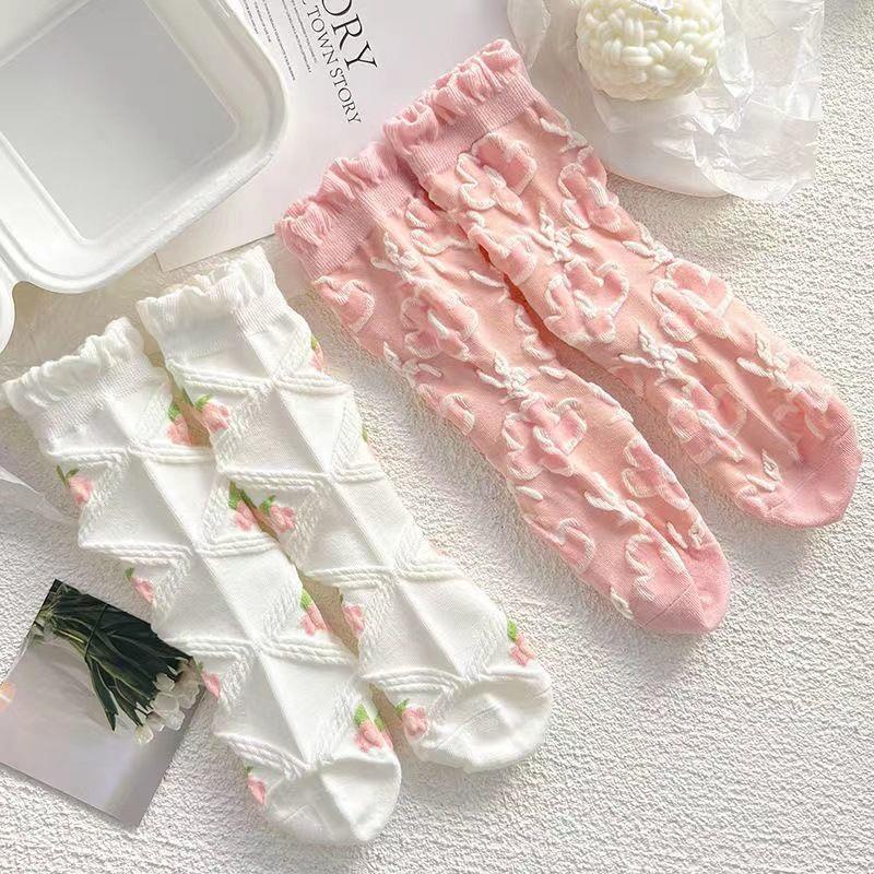 1 Đôi Vớ Học Sinh Hàn Quốc Màu Sắc Ngẫu Nhiên