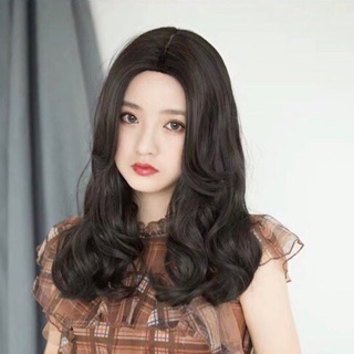 Tóc giả nguyên đầu hai mái dài 45cm- tặng chùm đầu lưới